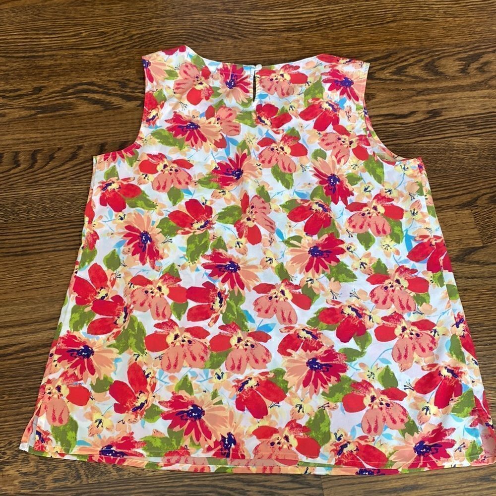 Talbots Pink Floral Tank - Size Small - Picture 7 of 9
